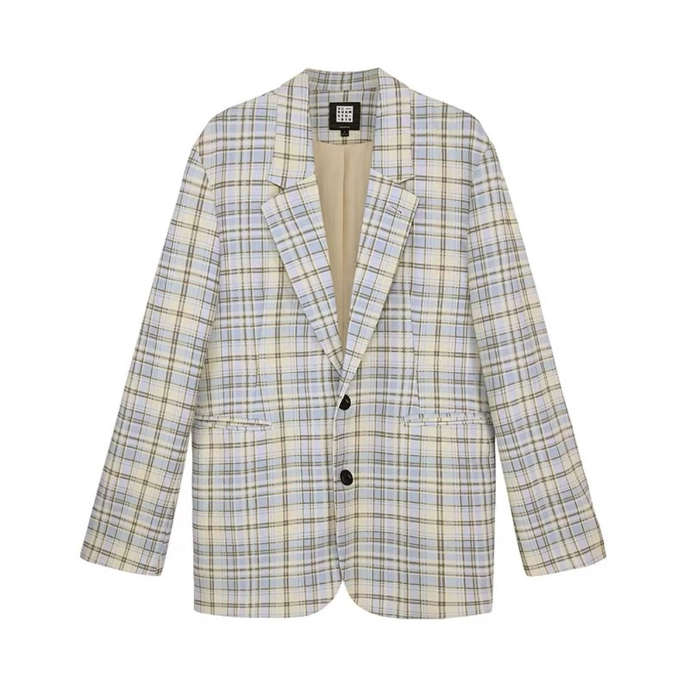 Oversized light blue blazer